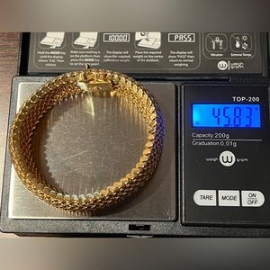 Vintage 18k Italian gold bracelet 8”